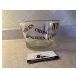 Vintage glass snacks bowl