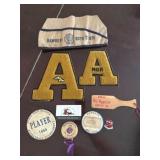 Vintage pins, letter jacket letters, boys state