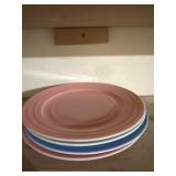 Pastel milk glass plates
