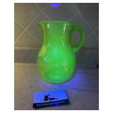 Uranium glass pitcher