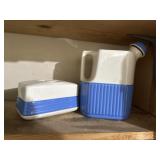 Universal pottery refrigerator pitcher and b