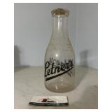 Letners glass milk bottle