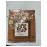 Jiffy needlepoint cat