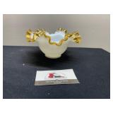 Fenton Amber Gold Crest bowl