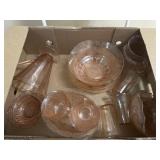 Pink depression glass