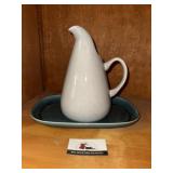 MCM Russel Wright pitcher and platter