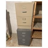 2 - 2 drawer metal filing cabinets