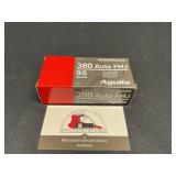 Aguila 380 Auto FMJ QTY 50