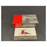 Aguila 380 Auto FMJ QTY 50