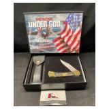 Buck One Nation Uder God Knife, Boxed Set.