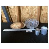 Candles and bowl