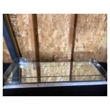 Plastic mirrored tray 33 x 14 x 2 3/4 tall