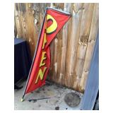 Open flag approximately 5 feet tall