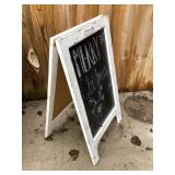 Chalkboard approximately 17 x 29 1/2 tall