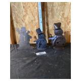 Metal snowman decor