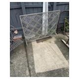 Freestanding fireplace screen