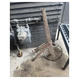 Wooden wheel barrel wheel