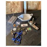 Hat, pins, miscellaneous