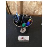 Bucket of markers