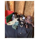 Tote of stuffed animals