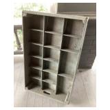 Wooden box approximately 21 x 33 1/2 x 5 tall