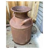 Metal cream can 21 inches tall
