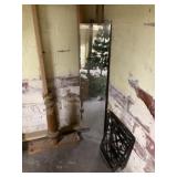 Beveled mirror and everything in the corner