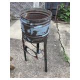 Galvanized stand approximately 33 inches tall