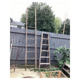 2 wooden ladders
