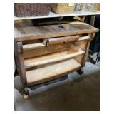 Oak dresser missing pieces 44 by roughly 22 x 34