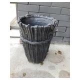 Cement flower pot 11 across by 15 tall