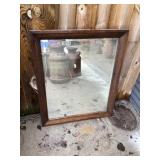 Beveled edge mirror approximately 28 x 35 tall