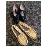 Elks leather moccasins and tap shoes size 10
