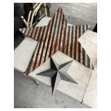 Metal stars largest one approximately 33 inches