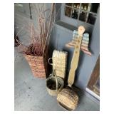 Wicker baskets and miscellaneous