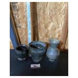 Planters and vase