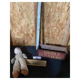 Simple pleasures wooden box and doll