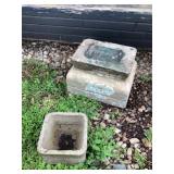 Concrete planters 16 x 12 x 11 deep