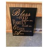 Blessed sign approximately 24 by 32 tall