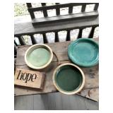 Clay flower pot trays