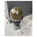 Gazing ball approximately 22 inches tall