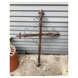 Metal cross approximately 38 inches tall