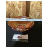 Carnival glass bowl