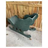 Wooden sleigh Approximately 12 x 32 x 23 tall