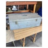 Dovetail wooden box approximately 11 x 27 x 9 tall