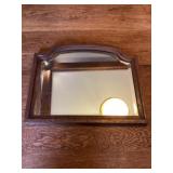 Oak mirror approximately 22 x 18