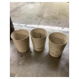 Metal garbage cans