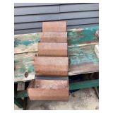 Green buckets, approximately 30 inches tall