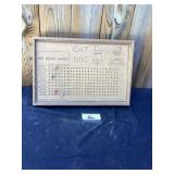 My daily diary pegboard