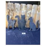 Wooden cat decor